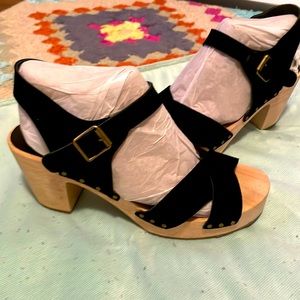 Loft suede clogs. Size 81/2. Black.